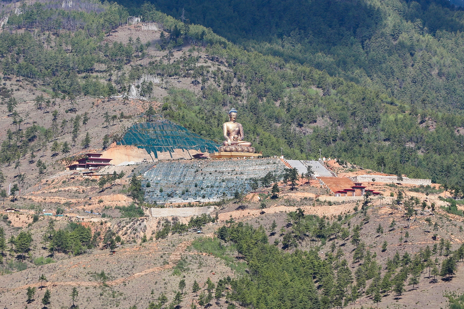 Estátua de Buda no Buddha Point, em Thimphu