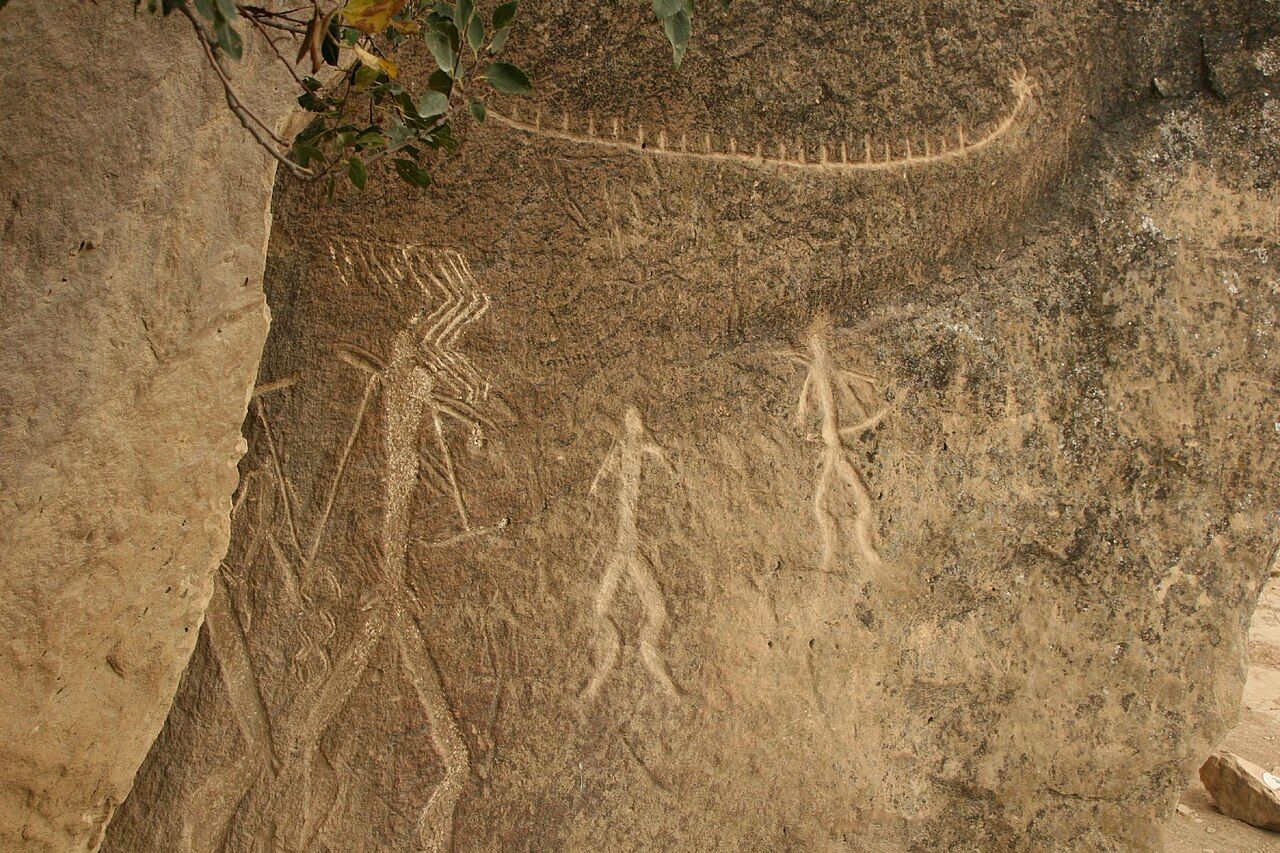 Petróglifos preservados na Reserva de Gobustan, Azerbaijão