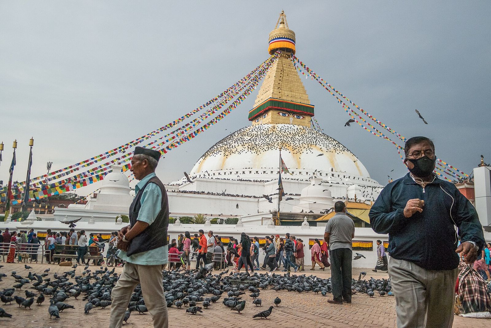 Estupa de Boudhanath em Kathmandu, Nepal