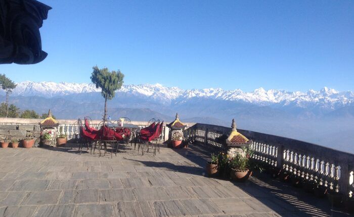 Vista dos Himalaias a partir de Nagarkot, no Nepal, visitada no roteiro Nepal Essencial
