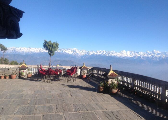 Vista dos Himalaias a partir de Nagarkot, no Nepal, visitada no roteiro Nepal Essencial