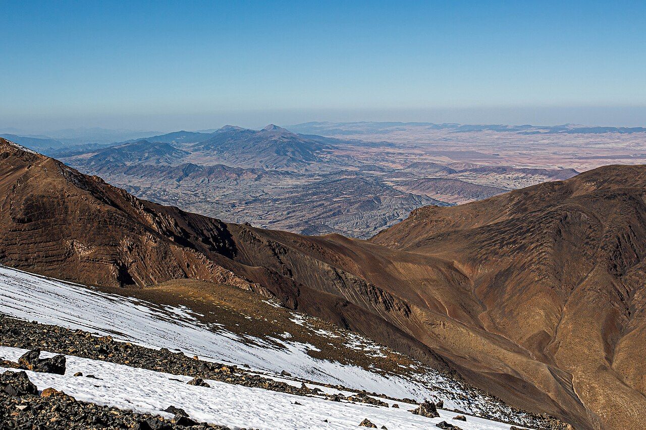 Paisagem das montanhas do Atlas em Marrocos