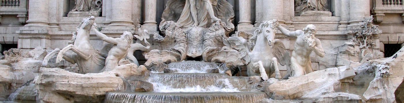 Fontana di Trevi no percurso pela Roma Clássica