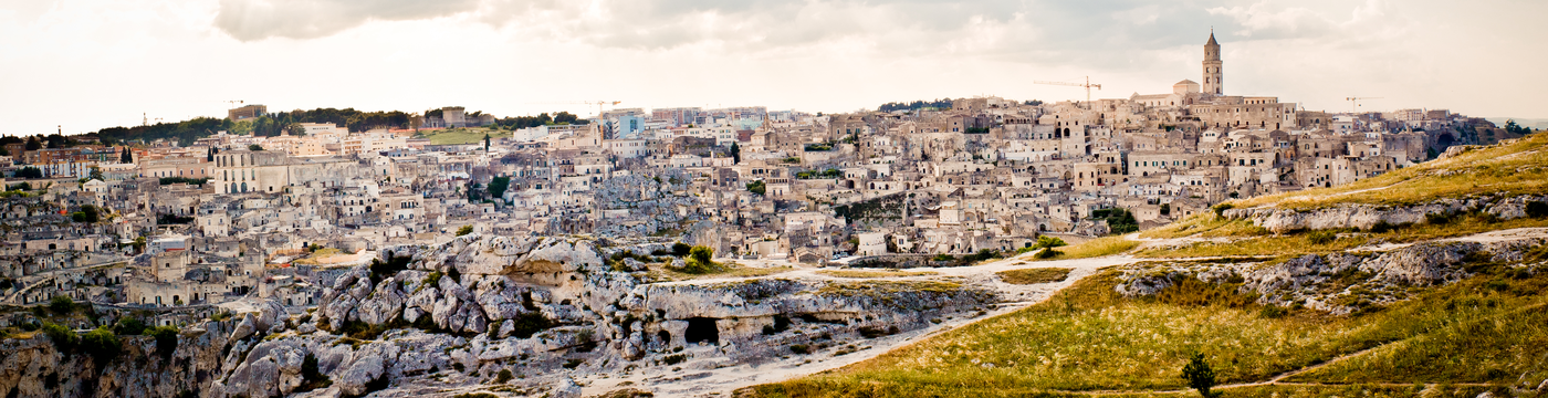 Panorama dos Sassi de Matera, na Basilicata.